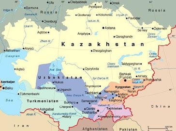 transit from Ukraine to Kazakhstan and Kyrgyzstan via Russia