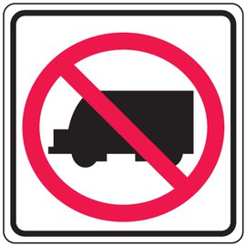 No truck sign